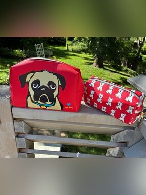 Marc Tetro Designer Pug Westie Dog Westie Cosmetic Bags